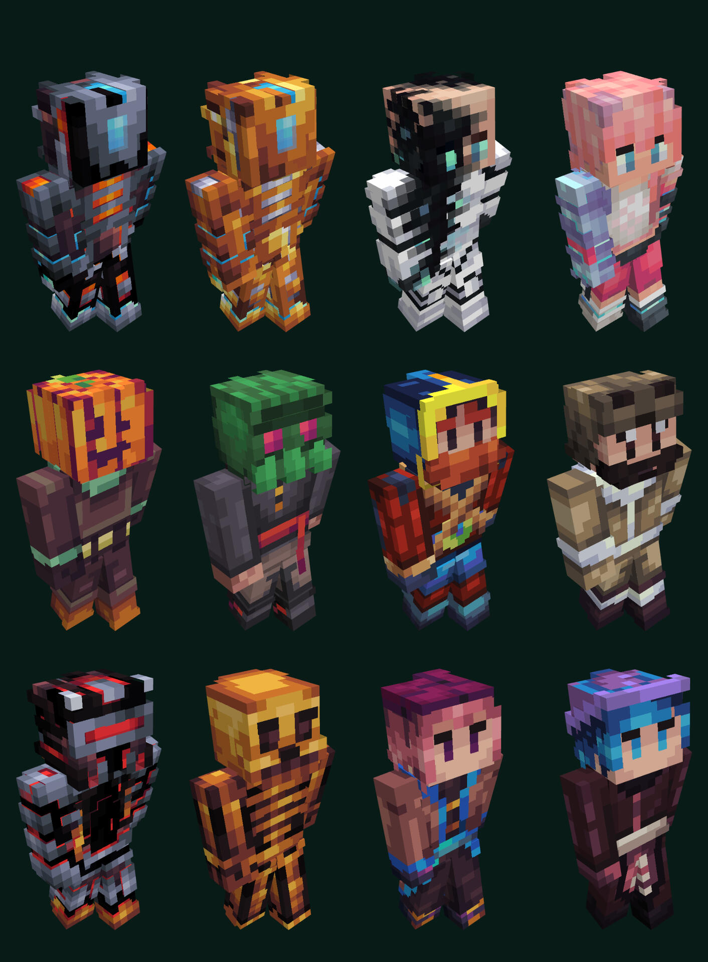 Varied 16x16 skins from 2022 - 2025