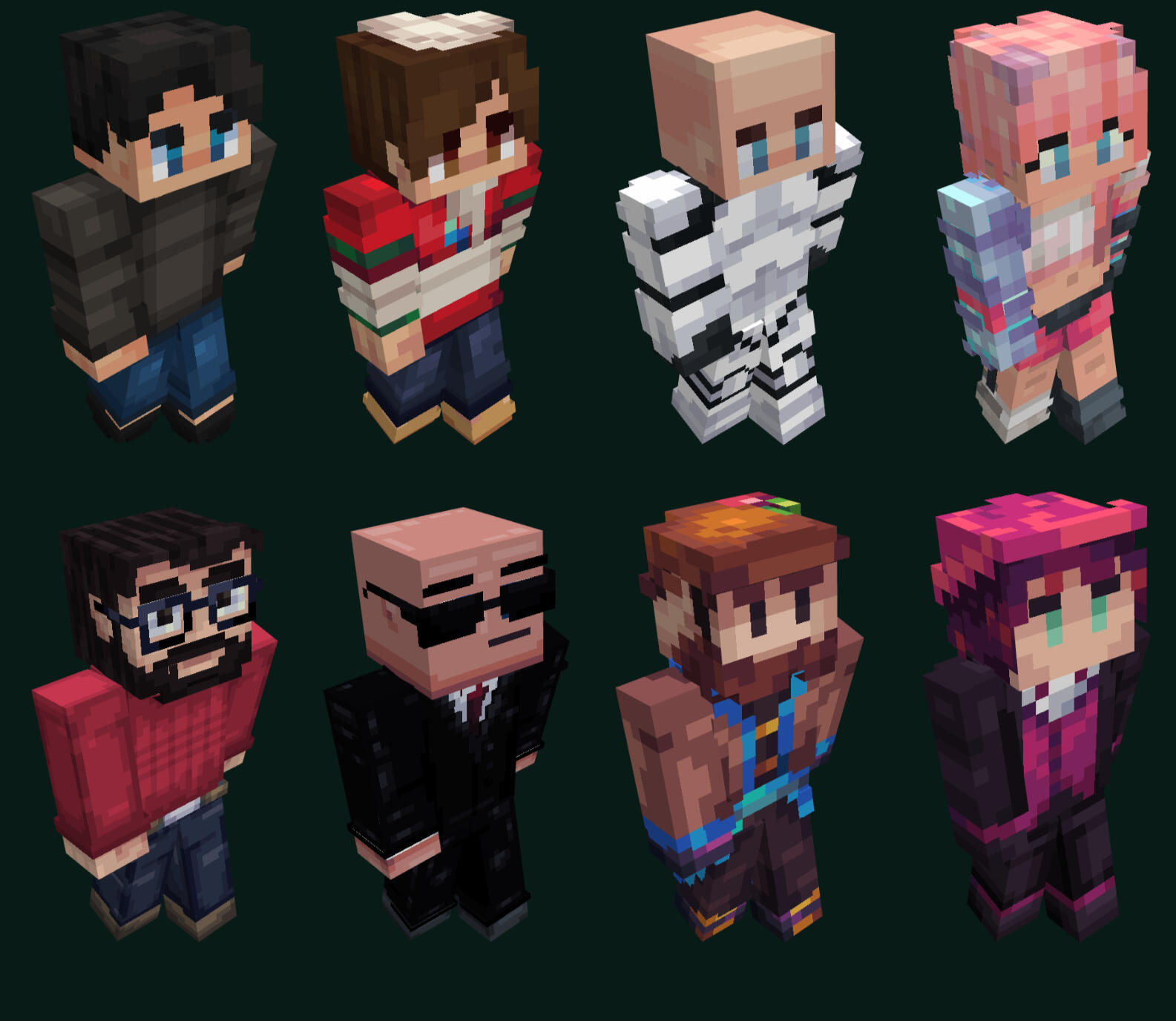 Varied 16x16 to 32x32 skins from 2022 - 2025